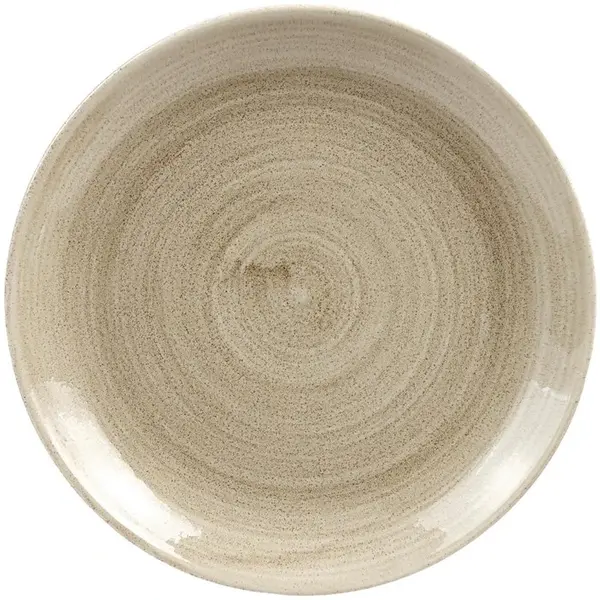 Coupeborden | STONECAST PATINA | Porselein | Taupe | 12 Stuks | Ø217mm
