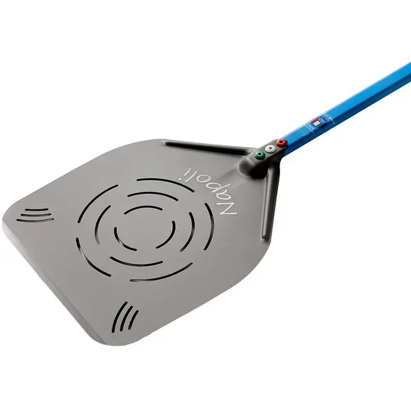 Pizzaschep | Oppervlak 370x370mm | Aluminium (Geperforeerd) | Lengte 1860mm