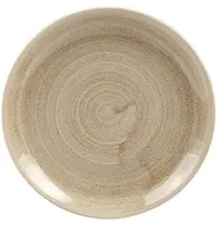 Churchill Coupeborden | STONECAST PATINA | Porselein | Taupe | 12 Stuks | Ø165mm 