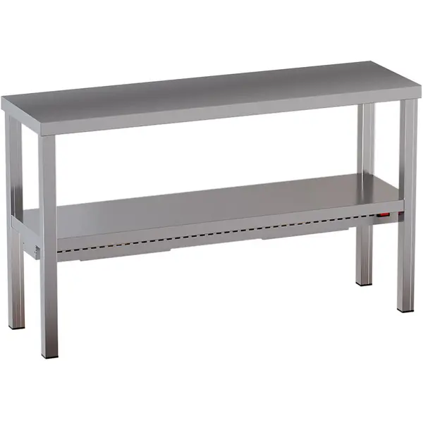 Etagère/Warmtebrug | RVS | 2 Niveaus | Verwarmd (Keramisch) | ≤60°C | 0.8kW (230V) | 1400x300x700(h)mm
