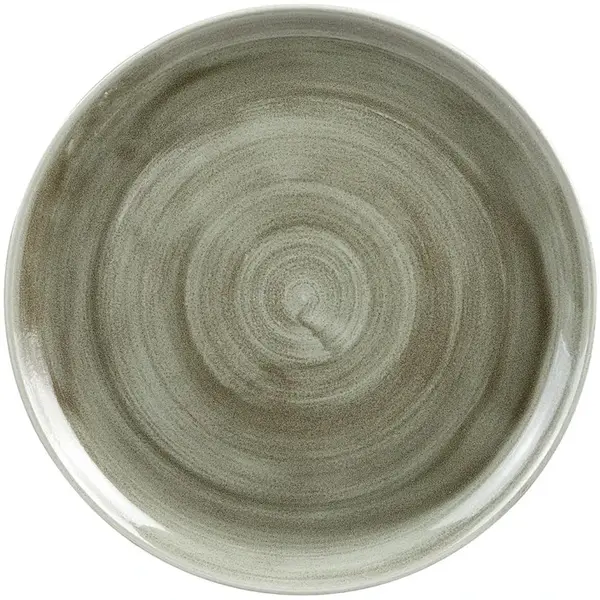 Coupeborden | STONECAST PATINA | Porselein | Groen | 6 Stuks | Ø324mm