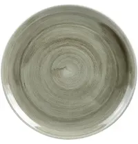 Churchill Coupeborden | STONECAST PATINA | Porselein | Groen | 12 Stuks | Ø288mm