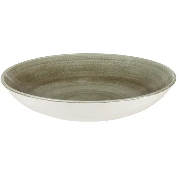 Coupeschalen | STONECAST PATINA | Porselein | Groen | 114cl | 12 Stuks | Ø248x36(h)mm