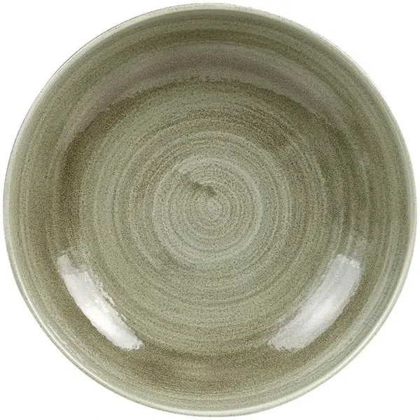 Coupeschalen | STONECAST PATINA | Porselein | Groen | 114cl | 12 Stuks | Ø248x36(h)mm