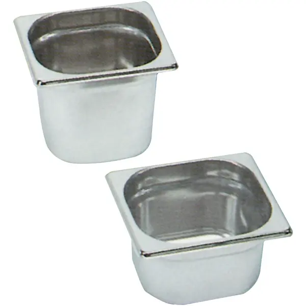 GN-Bak | RVS | 1/6 GN | Hoogte 65mm | 176x162x65(h)mm