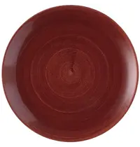 Churchill Coupeborden | STONECAST PATINA | Porselein | Donkerrood | 12 Stuks | Ø288mm