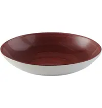 Churchill Coupeschalen | STONECAST PATINA | Porselein | Donkerrood | 114cl | 12 Stuks | Ø248x36(h)mm