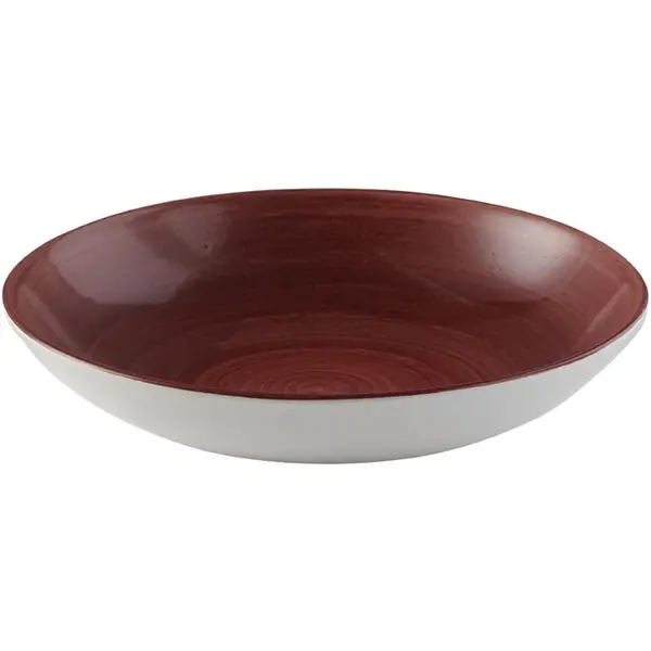 Coupeschalen | STONECAST PATINA | Porselein | Donkerrood | 114cl | 12 Stuks | Ø248x36(h)mm