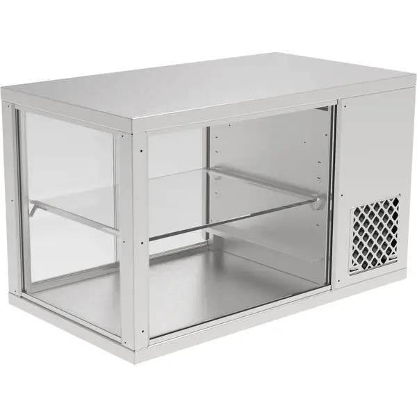 Koelvitrine | AKV-S | 123L | RVS | +6°C/+12°C | Geforceerd | 2 Niveaus | 910x510x545(h)mm