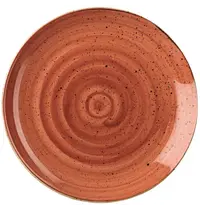 Churchill Coupeborden | STONECAST | Keramiek | Donkeroranje | 12 Stuks | Ø288mm