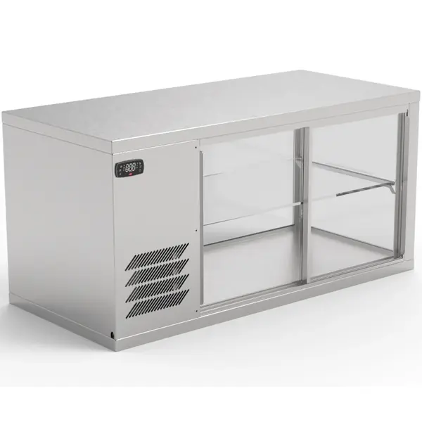 Koelvitrine | AKV-S | 164L | RVS | +6°C/+12°C | Geforceerd | 2 Niveaus | 1110x510x545(h)mm
