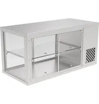 IDEAL AKE Koelvitrine | AKV-S | 164L | RVS | +6°C/+12°C | Geforceerd | 2 Niveaus | Zelfbediening | 1110x510x545(h)mm
