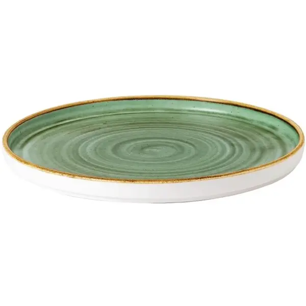 Borden | STONECAST | Keramiek | Groen | 6 Stuks | Ø260x20(h)mm