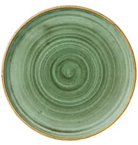 Churchill Borden | STONECAST | Keramiek | Groen | 6 Stuks | Ø260x20(h)mm 