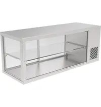 IDEAL AKE Koelvitrine | AKV-S | 225L | RVS | +6°C/+12°C | Geforceerd | 2 Niveaus | 1410x510x545(h)mm