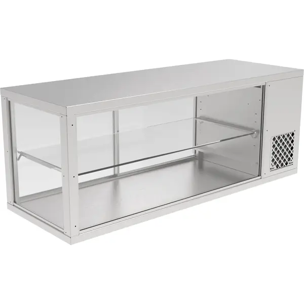 Koelvitrine | AKV-S | 225L | RVS | +6°C/+12°C | Geforceerd | 2 Niveaus | 1410x510x545(h)mm