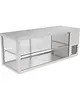 IDEAL AKE Koelvitrine | AKV-S | 225L | RVS | +6°C/+12°C | Geforceerd | 2 Niveaus | 1410x510x545(h)mm 