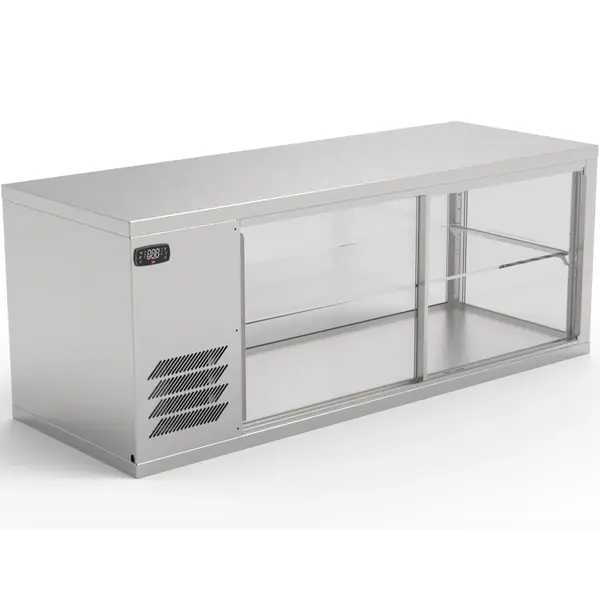 Koelvitrine | AKV-S | 225L | RVS | +6°C/+12°C | Geforceerd | 2 Niveaus | 1410x510x545(h)mm