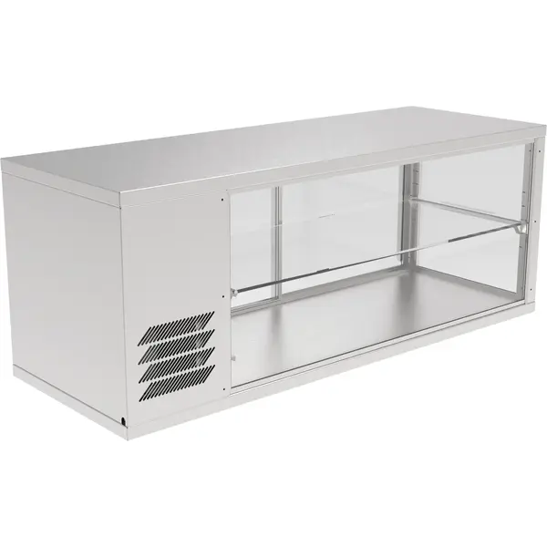 Koelvitrine | AKV-S | 225L | RVS | +6°C/+12°C | Geforceerd | 2 Niveaus | 1410x510x545(h)mm