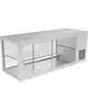 IDEAL AKE Koelvitrine | AKV-S | 225L | RVS | +6°C/+12°C | Geforceerd | 2 Niveaus | Zelfbediening | 1410x510x545(h)mm 