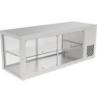 IDEAL AKE Koelvitrine | AKV-S | 225L | RVS | +6°C/+12°C | Geforceerd | 2 Niveaus | Zelfbediening | 1410x510x545(h)mm