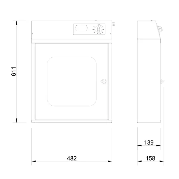 Sterilisatorkast | 20W | Cap: 30 Messen | 482x158x611(h)mm