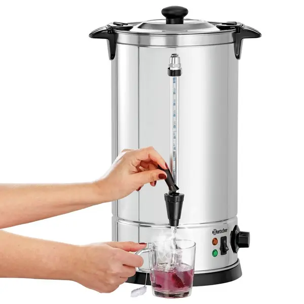 Heetwaterdispenser | RVS | 8.5L | 30°C/100°C | 1.6kW (230V) | Dubbelwandig | 225x225x470(h)mm