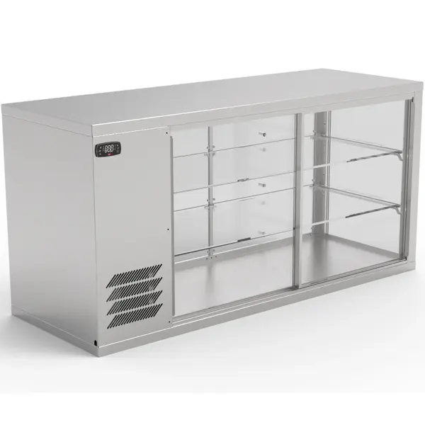 Koelvitrine | AKV-S | 299L | RVS | +6°C/+12°C | Geforceerd | 3 Niveaus | Zelfbediening | 1410x510x695(h)mm