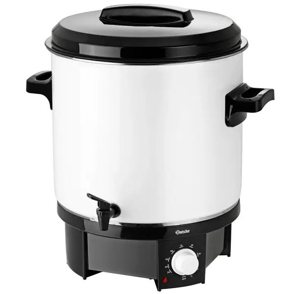 Verwarmde Drankendispenser | Wit/Zwart | 28L | 30°C/100°C | 1.8kW (230V) | Enkelwandig | 370x370x500(h)mm