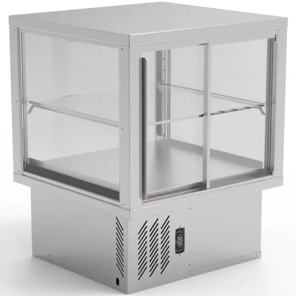 Drop-In Koelvitrine | AKV-S | 146L | RVS | +6°C/+12°C | Geforceerd | 2 Niveaus | 643x610x795(h)mm