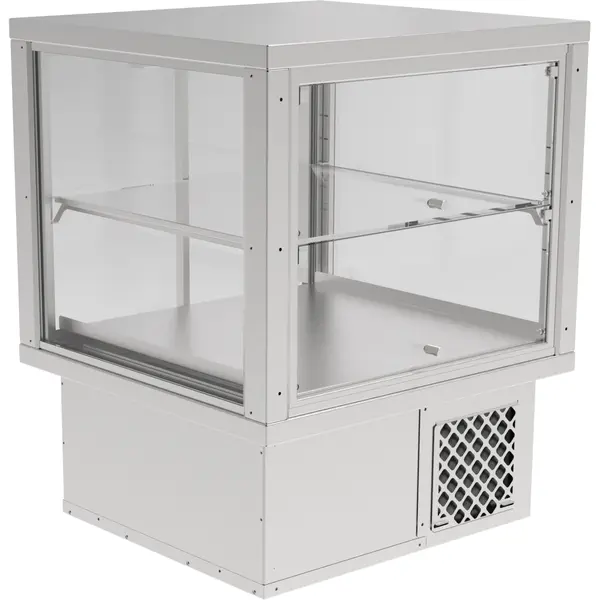 Drop-In Koelvitrine | AKV-S | 146L | RVS | +6°C/+12°C | Geforceerd | 2 Niveaus | Zelfbediening | 643x610x795(h)mm