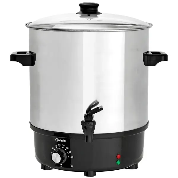 Verwarmde Drankendispenser | RVS/Zwart | 25.4L | 30°C/100°C | 2kW (230V) | Enkelwandig | 380x420x475(h)mm