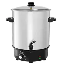 Bartscher Verwarmde Drankendispenser | RVS/Zwart | 31.4L | 30°C/100°C | 2kW (230V) | Enkelwandig | 379x423x530(h)mm