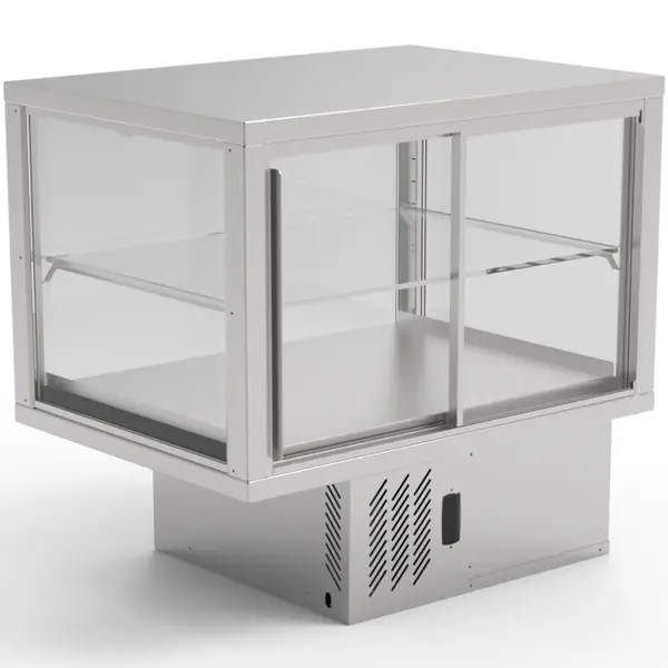 Drop-In Koelvitrine | AKV-S | 196L | RVS | +6°C/+12°C | Geforceerd | 2 Niveaus | 843x610x795(h)mm