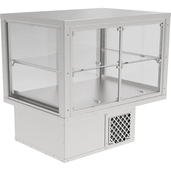 Drop-In Koelvitrine | AKV-S | 196L | RVS | +6°C/+12°C | Geforceerd | 2 Niveaus | Zelfbediening | 843x610x795(h)mm