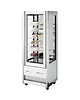 ISA Koelvitrine | CRISTAL TOWER | 565L | RVS/Wit | +1°C/+10°C | Geforceerd | 6 Niveaus | Wielen (Geremd) | 750x745x2062(h)mm 