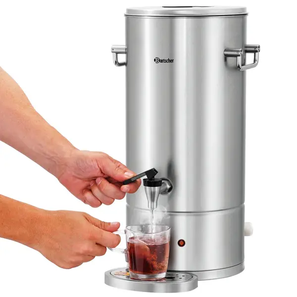 Heetwaterdispenser | SILVER | RVS | 9L | 30°C/95°C | 2.8kW (230V) | Wateraansluiting | Dubbelwandig | Lekbak | 305x350x490(h)mm
