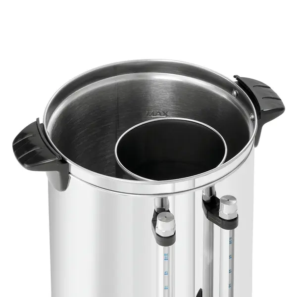 Heetwater-/Theedispenser | RVS | 8L | 30°C/100°C | 1.6kW (230V) | 2 Reservoirs + Tapkranen | Dubbelwandig | Lekbak | 330x335x505(h)mm