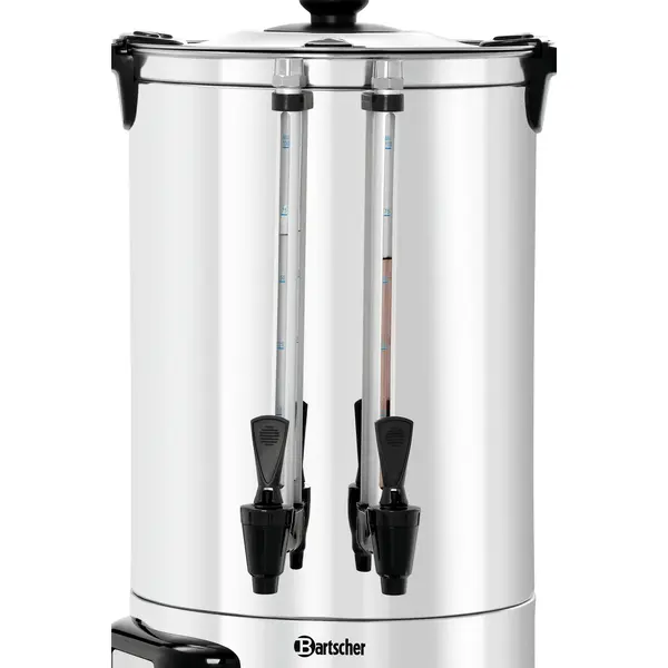 Heetwater-/Theedispenser | RVS | 15L | 0°C/100°C | 2.5kW (230V) | 2 Reservoirs + Tapkranen | Dubbelwandig | Lekbak | 250x380x550(h)mm