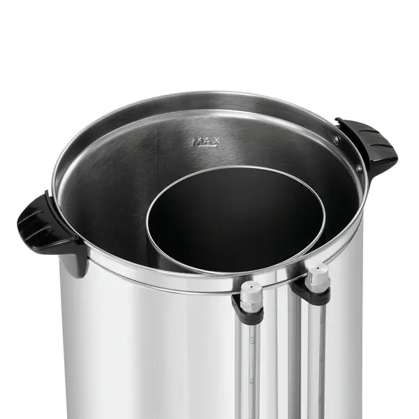 Heetwater-/Theedispenser | RVS | 15L | 0°C/100°C | 2.5kW (230V) | 2 Reservoirs + Tapkranen | Dubbelwandig | Lekbak | 250x380x550(h)mm
