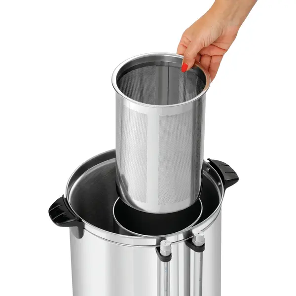 Heetwater-/Theedispenser | RVS | 15L | 0°C/100°C | 2.5kW (230V) | 2 Reservoirs + Tapkranen | Dubbelwandig | Lekbak | 250x380x550(h)mm