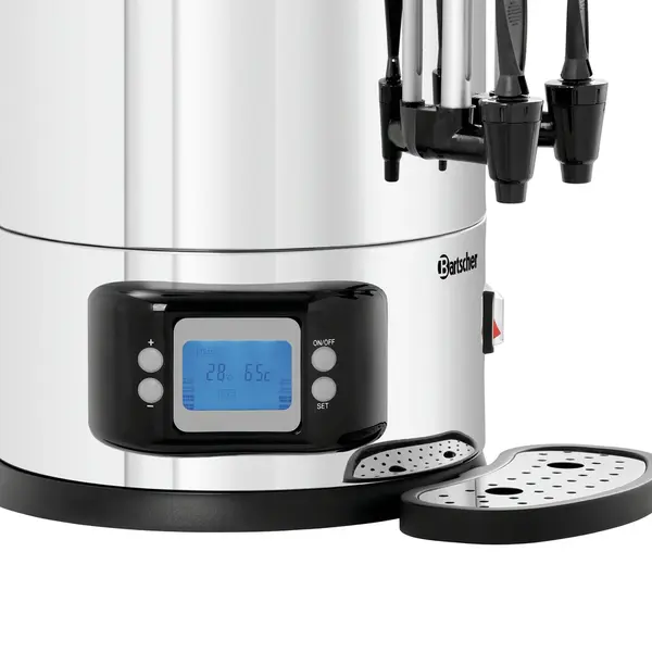 Heetwater-/Theedispenser | RVS | 15L | 0°C/100°C | 2.5kW (230V) | 2 Reservoirs + Tapkranen | Dubbelwandig | Lekbak | 250x380x550(h)mm