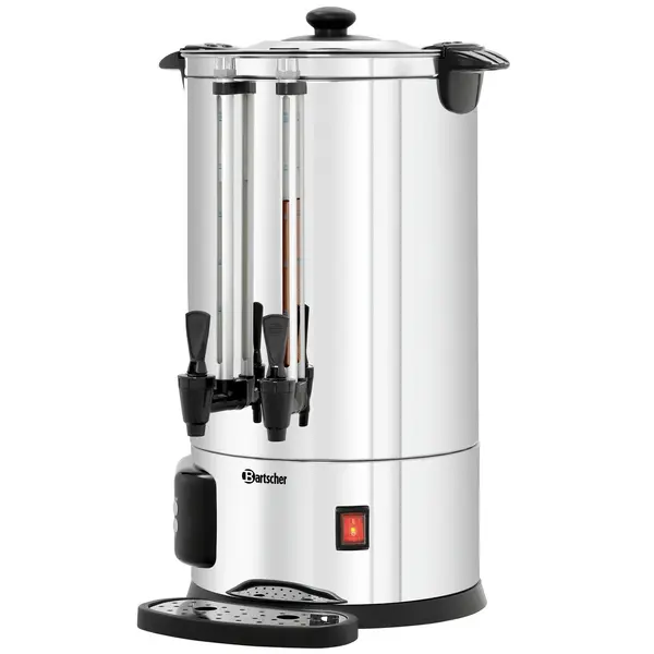 Heetwater-/Theedispenser | RVS | 15L | 0°C/100°C | 2.5kW (230V) | 2 Reservoirs + Tapkranen | Dubbelwandig | Lekbak | 250x380x550(h)mm