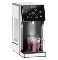 Bartscher Heetwaterdispenser | RVS/Zwart | 3L | 40°C/100°C | 2.6kW (230V) | Touchscreen | Lekbak | 143x280x310(h)mm