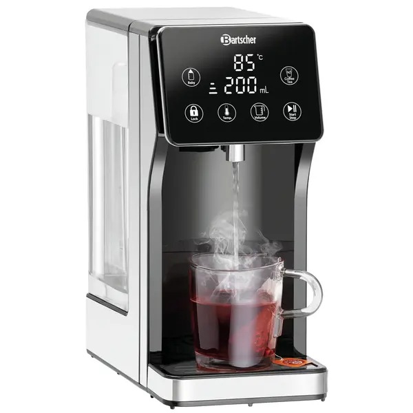 Heetwaterdispenser | RVS/Zwart | 3L | 40°C/100°C | 2.6kW (230V) | Touchscreen | Lekbak | 143x280x310(h)mm
