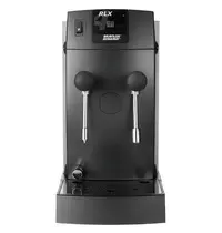 Bravilor Bonamat Heetwaterdispenser + Stoompijp | RLX4 | Zwart | 1.6L | 230V | Zwenkbare Uitlopen | Wateraansluiting | Lekbak | 245x509x448(h)mm