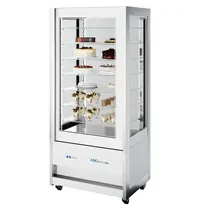 ISA Koelvitrine | CRISTAL TOWER | 718L | RVS/Wit | +1°C/+10°C | Geforceerd | 6 Niveaus | Wielen (Geremd) | 930x745x2062(h)mm