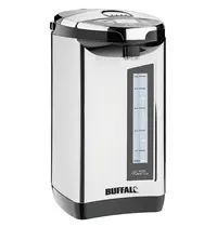 Buffalo Heetwaterdispenser | RVS/Zwart | 4.7L | 40°C/100°C | 0.75kW (230V) | Elektrische Pomp | Dubbelwandig | 215x300x370(h)mm