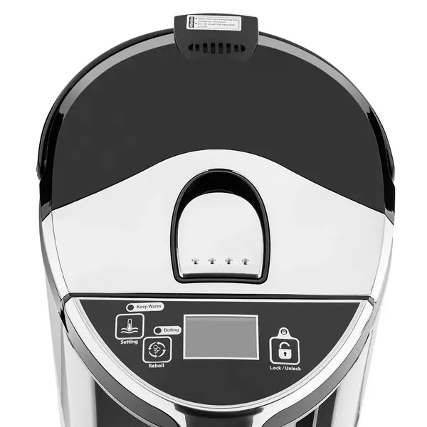 Heetwaterdispenser | RVS/Zwart | 4.7L | 40°C/100°C | 0.75kW (230V) | Elektrische Pomp + Handsfree Tap | Dubbelwandig | 215x300x370(h)mm