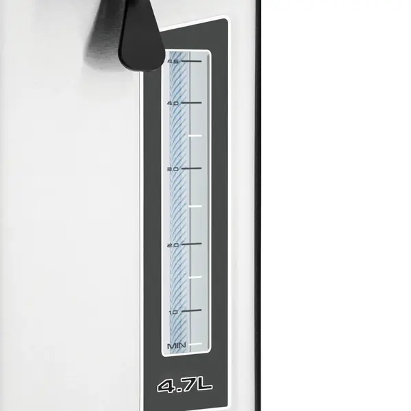 Heetwaterdispenser | RVS/Zwart | 4.7L | 40°C/100°C | 0.75kW (230V) | Elektrische Pomp + Handsfree Tap | Dubbelwandig | 215x300x370(h)mm